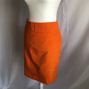 The Limited Women's Orange Salmon Zipped Size 8 Pencil Skirt